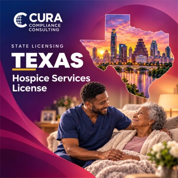 Texas hospice license support: hospice caregiver comforting a senior woman at home