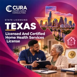 Texas licensed and certified home health services license support: nurse with a senior woman